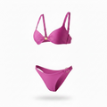 Mia Bikini – Pink balconette bikini with gold centerpiece and ring detail by AquaMuse