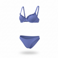 Siena Bikini – Periwinkle balconette bikini with delicate ruffle trim by AquaMuse